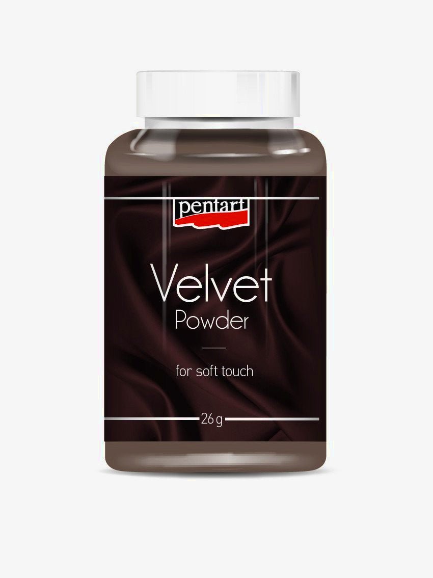 Pentart Samtpulver 18g - dunkelbraun - Bastelschachtel