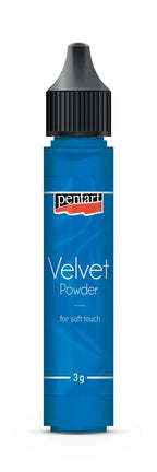 Pentart Samtpulver 3g - blau - Bastelschachtel