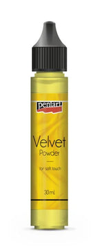 Pentart Samtpulver 40ml - citringelb - Bastelschachtel