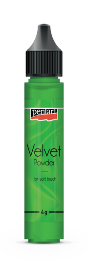 Pentart Samtpulver 4g - hellgrün - Bastelschachtel