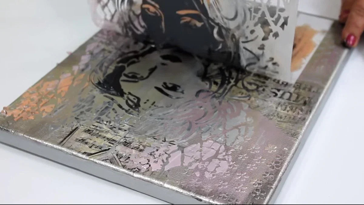 Pentart Schablonierpaste 50ml - Schwarzer Diamant - Bastelschachtel