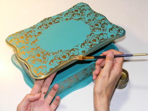 Pentart Schablonierpaste 50ml - vanille - Bastelschachtel