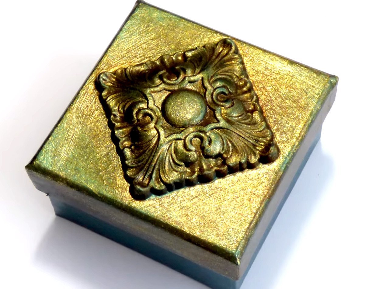 Pentart Sparkling gel 50ml - grün-gold - Bastelschachtel