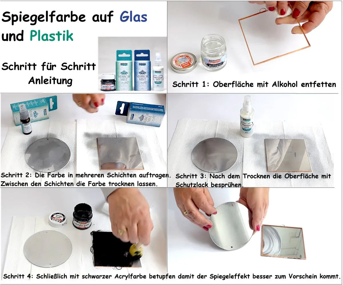 Pentart Spiegelfarbe auf Plastik / Mirror mist - Bastelschachtel