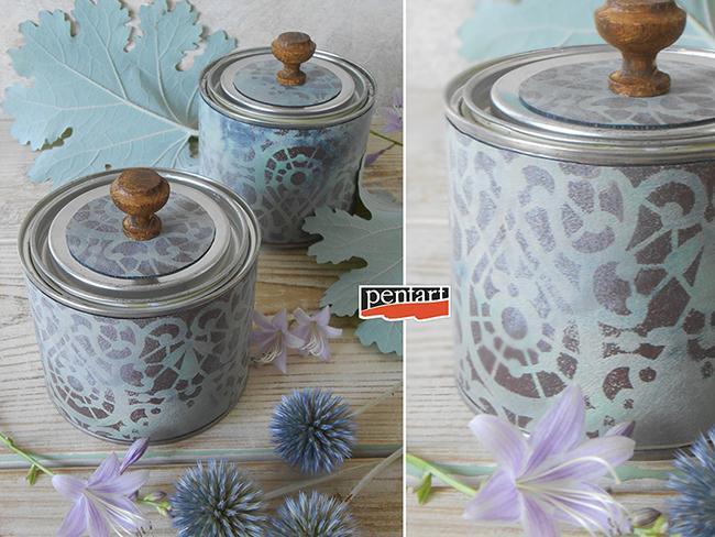 Pentart Textil- und Lederfarbe 50ml - country blau - Bastelschachtel