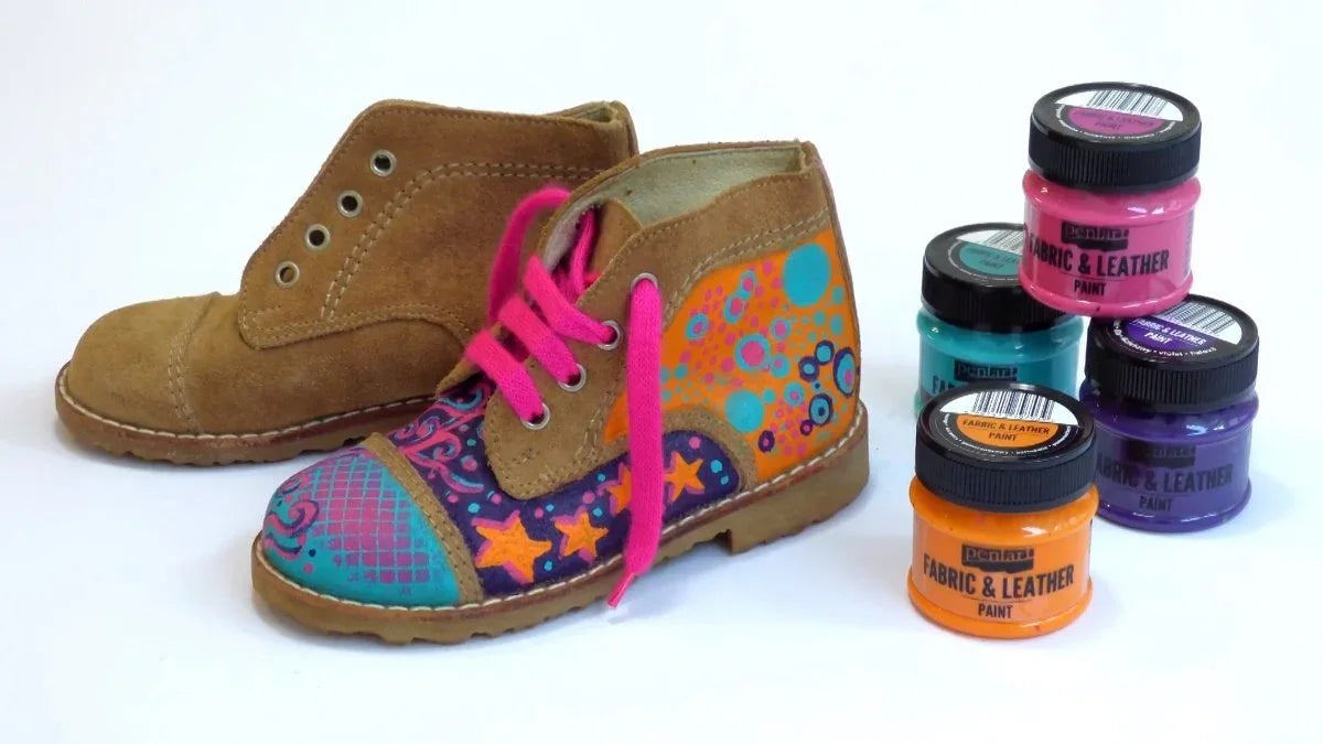 Pentart Textil- und Lederfarbe 50ml - glitter grün - Bastelschachtel