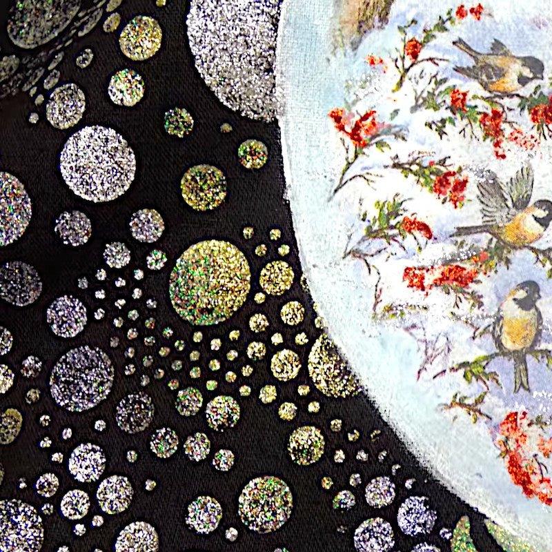 Pentart Textil- und Lederfarbe 50ml - glitter silber - Bastelschachtel