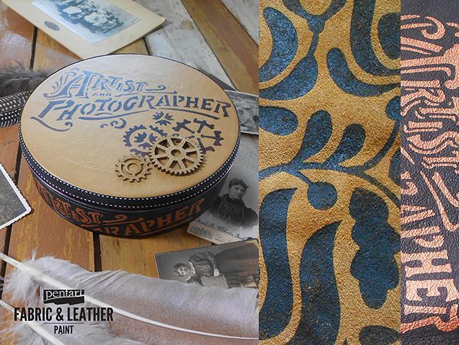 Pentart Textil- und Lederfarbe 50ml - silber - Bastelschachtel