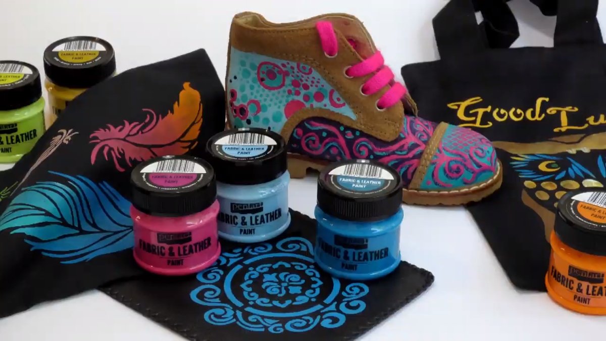 Pentart Textil- und Lederfarbe 50ml - türkisblau - Bastelschachtel
