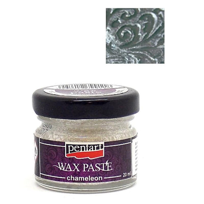 Pentart Wachspaste chamäleon 20ml - funkelndes silber - Bastelschachtel - Pentart Wachspaste chamäleon 20ml - funkelndes silber, pentart wax paste