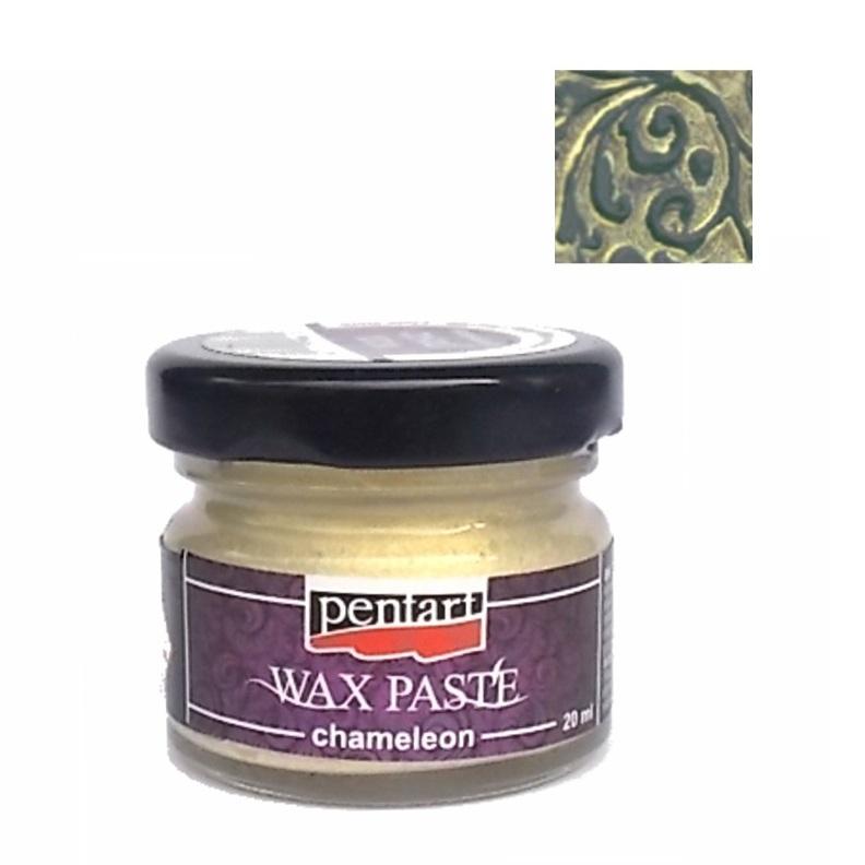 Pentart Wachspaste chamäleon 20ml - weißgold - Bastelschachtel - Pentart Wachspaste chamäleon 20ml - weißgold, pentart wax paste