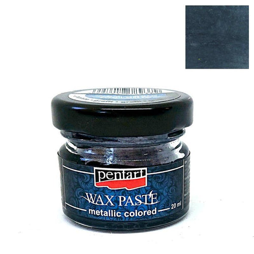 Pentart Wachspaste metallic 20ml - graphit - Bastelschachtel