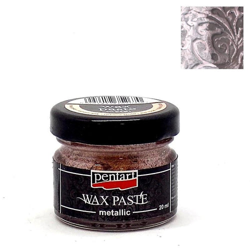 Pentart Wachspaste metallic 20ml - rosegold - Bastelschachtel