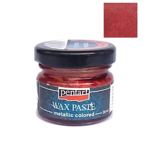 Pentart Wachspaste metallic 20ml - rot - Bastelschachtel