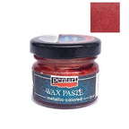Pentart Wachspaste metallic 20ml - rot - Bastelschachtel