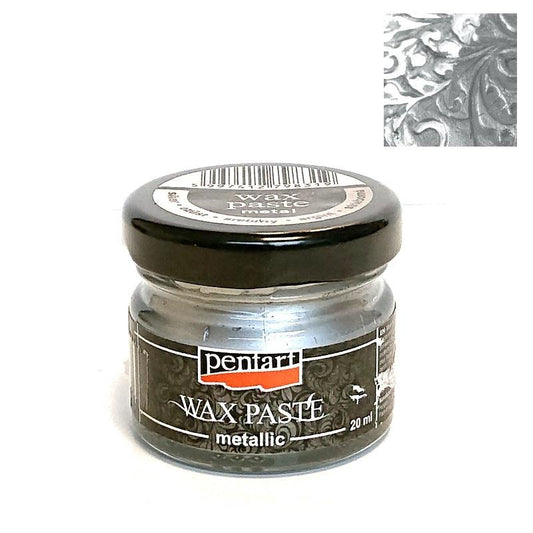 Pentart Wachspaste metallic 20ml - silber - Bastelschachtel - Pentart Wachspaste metallic 20ml - silber pentart wax paste