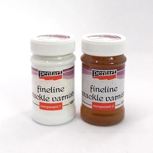 Pentart Zwei Phasen-Feinriss-Krakelierlack Set, 2x100ml - Bastelschachtel