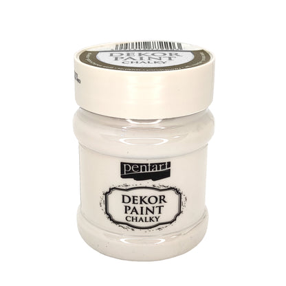 Pentart Dekor Paint Chalky matt 230ml - gebrochenes weiß - Bastelschachtel - Pentart Dekor Paint Chalky matt 230ml - gebrochenes weiß