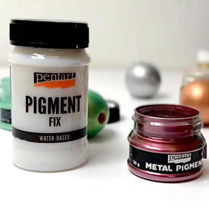 Pentart Metall Pigment 8g - funkelndes silber - Bastelschachtel - Pentart Metall Pigment 8g - funkelndes silber