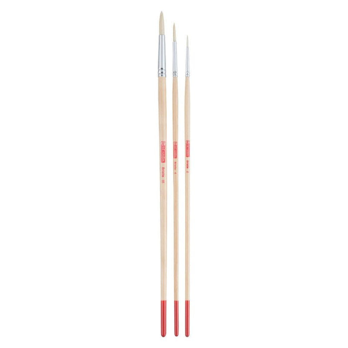 Runde Pinsel Set mit langem Stiel 3teilig