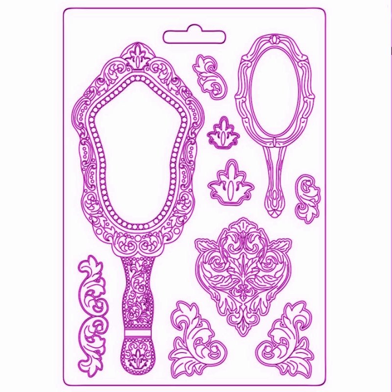 Prägeform - Rose Parfum mirrors - Bastelschachtel - Prägeform - Rose Parfum mirrors