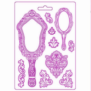 Prägeform - Rose Parfum mirrors - Bastelschachtel - Prägeform - Rose Parfum mirrors