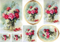 Reispapier 32x45cm - Classic rose bunch - Bastelschachtel
