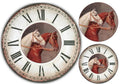 Reispapier 32x45cm - Clock with horse - Bastelschachtel