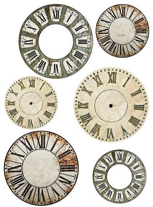 Reispapier A3 - Clocks small - Bastelschachtel - Reispapier A3 - Clocks small