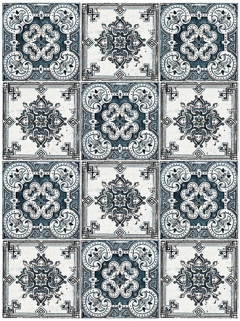 Reispapier A3 - Tiles pattern - Bastelschachtel - Reispapier A3 - Tiles pattern