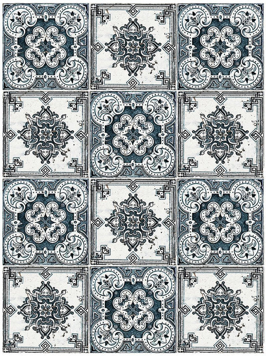 Reispapier A3 - Tiles pattern - Bastelschachtel - Reispapier A3 - Tiles pattern