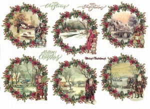 Reispapier A3 - Vintage christmas 1. - Bastelschachtel - Reispapier A3 - Vintage christmas 1.