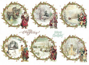 Reispapier A3 - Vintage christmas 2. - Bastelschachtel - Reispapier A3 - Vintage christmas 2.