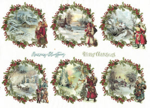 Reispapier A3 - Vintage christmas 3. - Bastelschachtel - Reispapier A3 - Vintage christmas 3.
