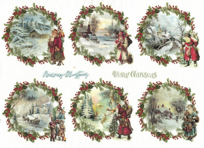 Reispapier A3 - Vintage christmas 3.