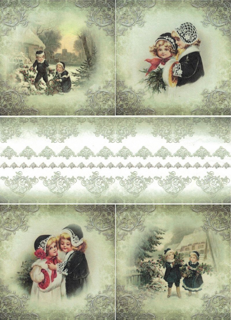 Reispapier A4 - A peaceful christmas - Bastelschachtel
