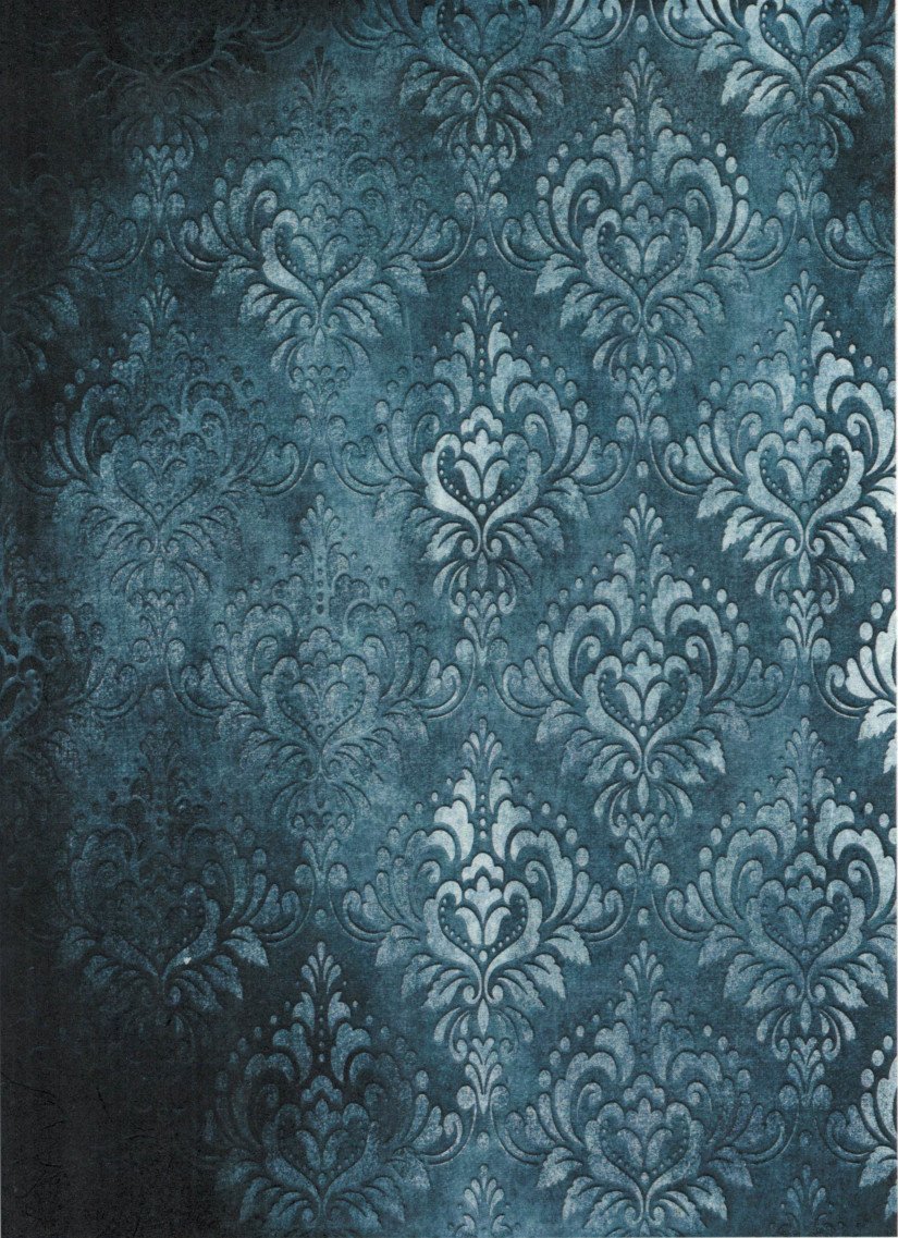 Reispapier A4 - Antique draperie, blue - Bastelschachtel