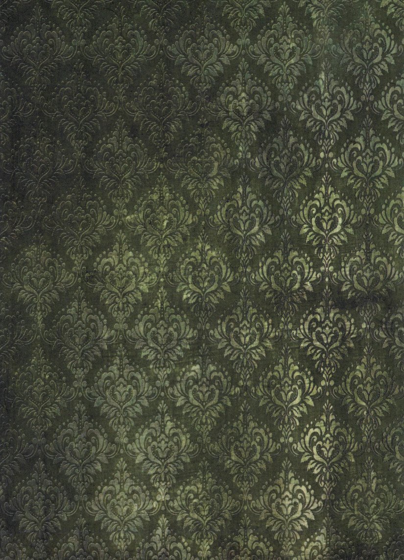 Reispapier A4 - Antique draperie, olive - Bastelschachtel