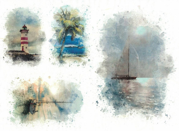 Reispapier A4 - Beach time