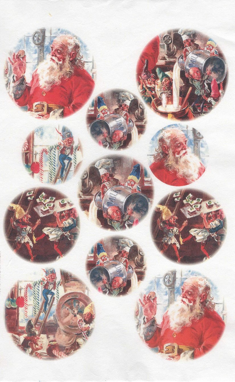 Reispapier A4 - Christmas factory rounds - Bastelschachtel