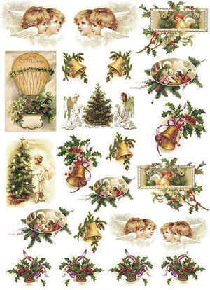 Reispapier A4 - Christmas impressions - Bastelschachtel - Reispapier A4 - Christmas impressions