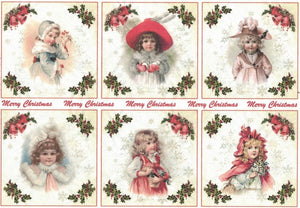 Reispapier A4 - Christmas portraits - Bastelschachtel - Reispapier A4 - Christmas portraits
