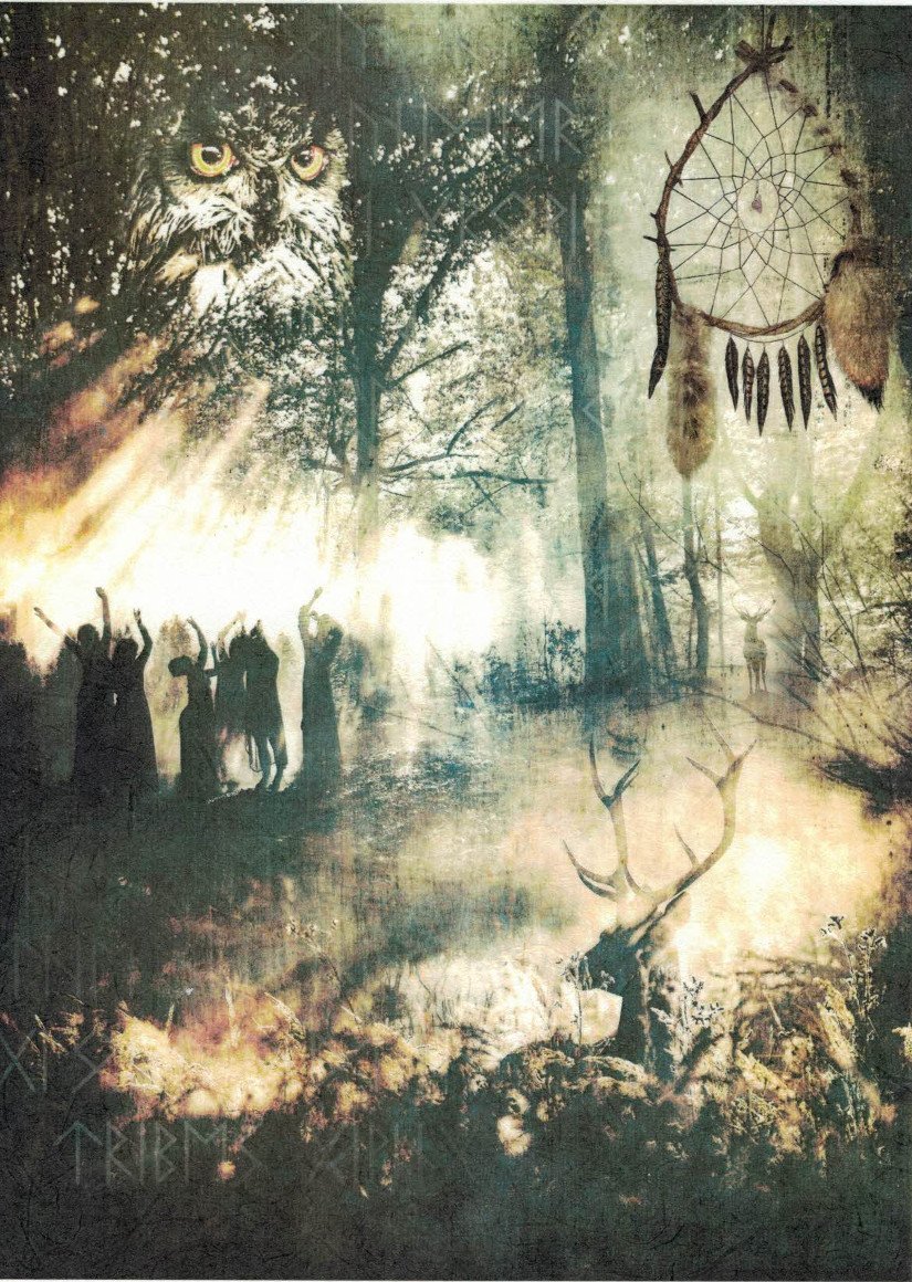 Reispapier A4 - Druids - Bastelschachtel