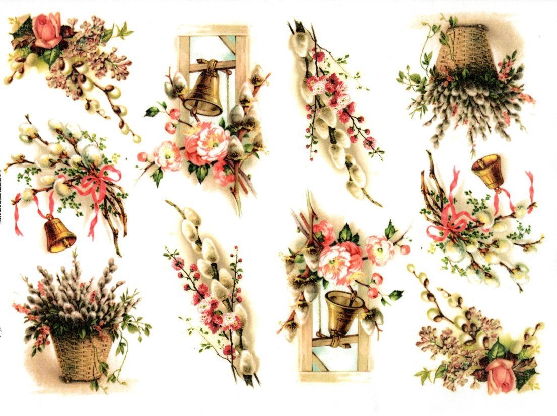 Reispapier A4 - Easter bells - Bastelschachtel