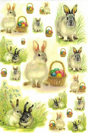 Reispapier A4 - Easter bunnies 1. - Bastelschachtel - Reispapier A4 - Easter bunnies 1.