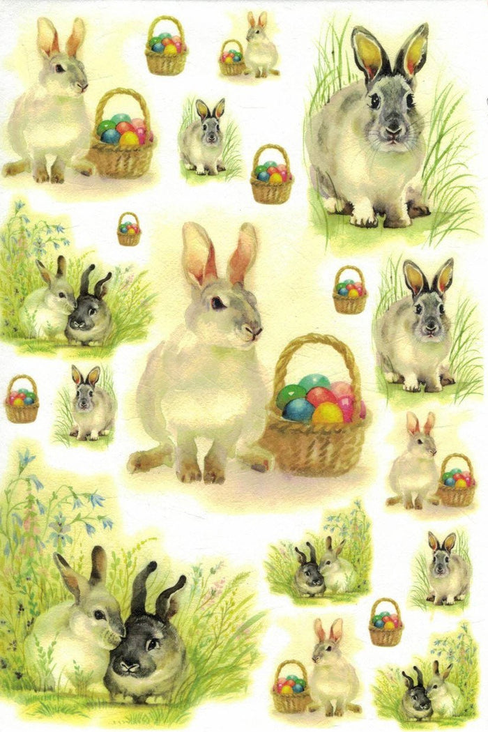 Reispapier A4 - Easter bunnies 1.