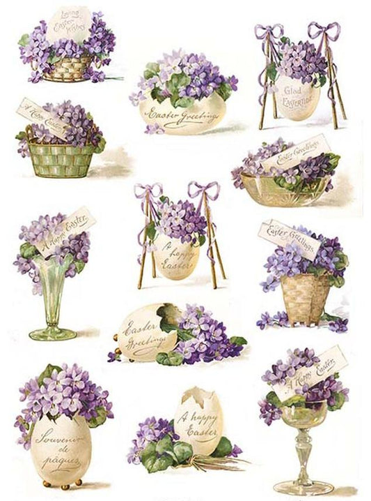 Reispapier A4 - Easter greetings - Bastelschachtel - Reispapier A4 - Easter greetings