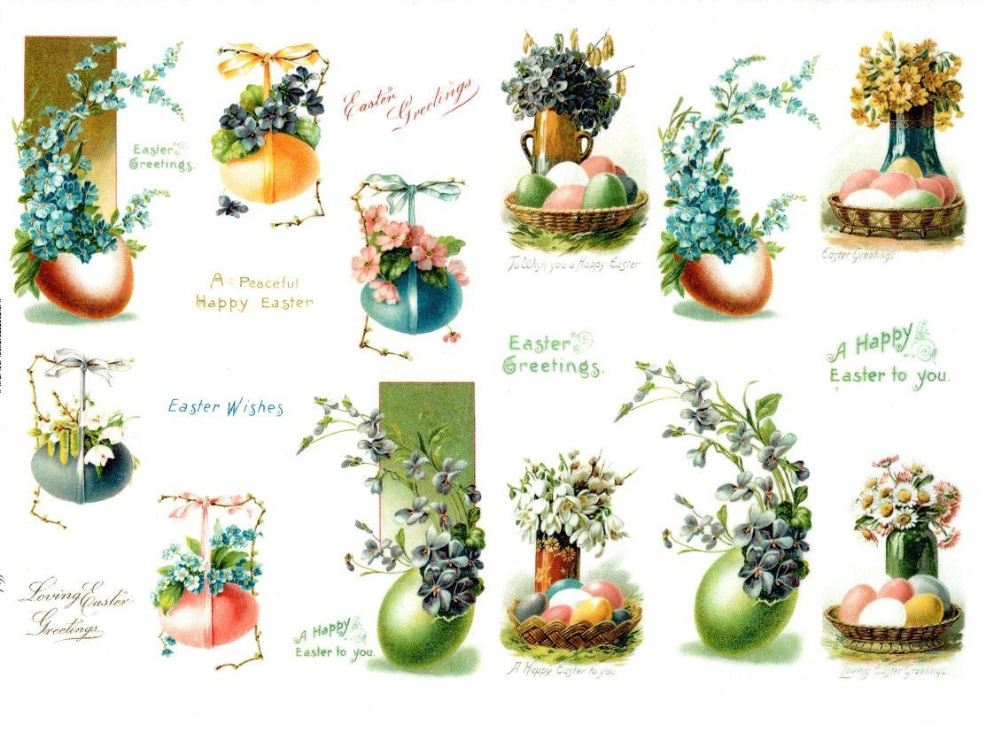 Reispapier A4 - Easter wishes - Bastelschachtel