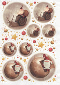 Reispapier A4 - Funny Santa coming rounds - Bastelschachtel