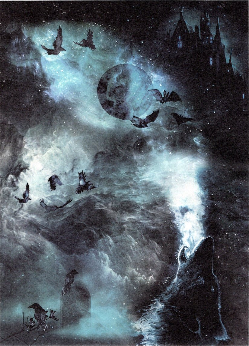 Reispapier A4 - Howl of the wolf - Bastelschachtel